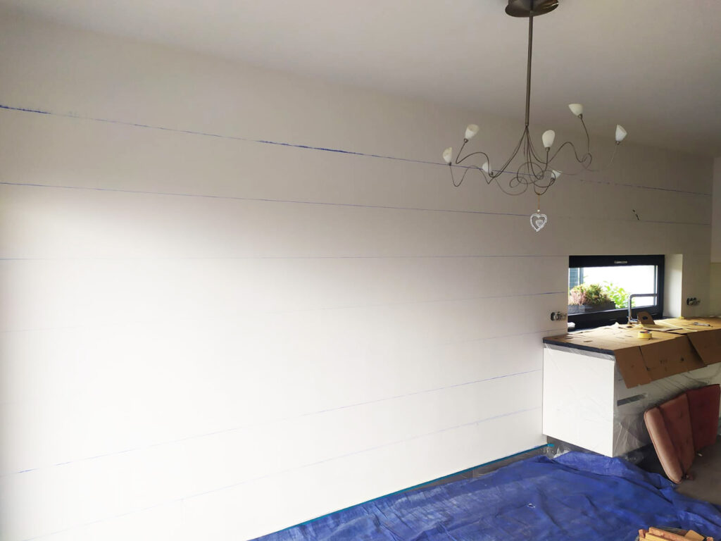 Stěna před realizací Whitewall