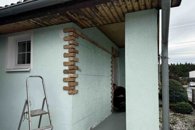 Realizace cihlového obkladu